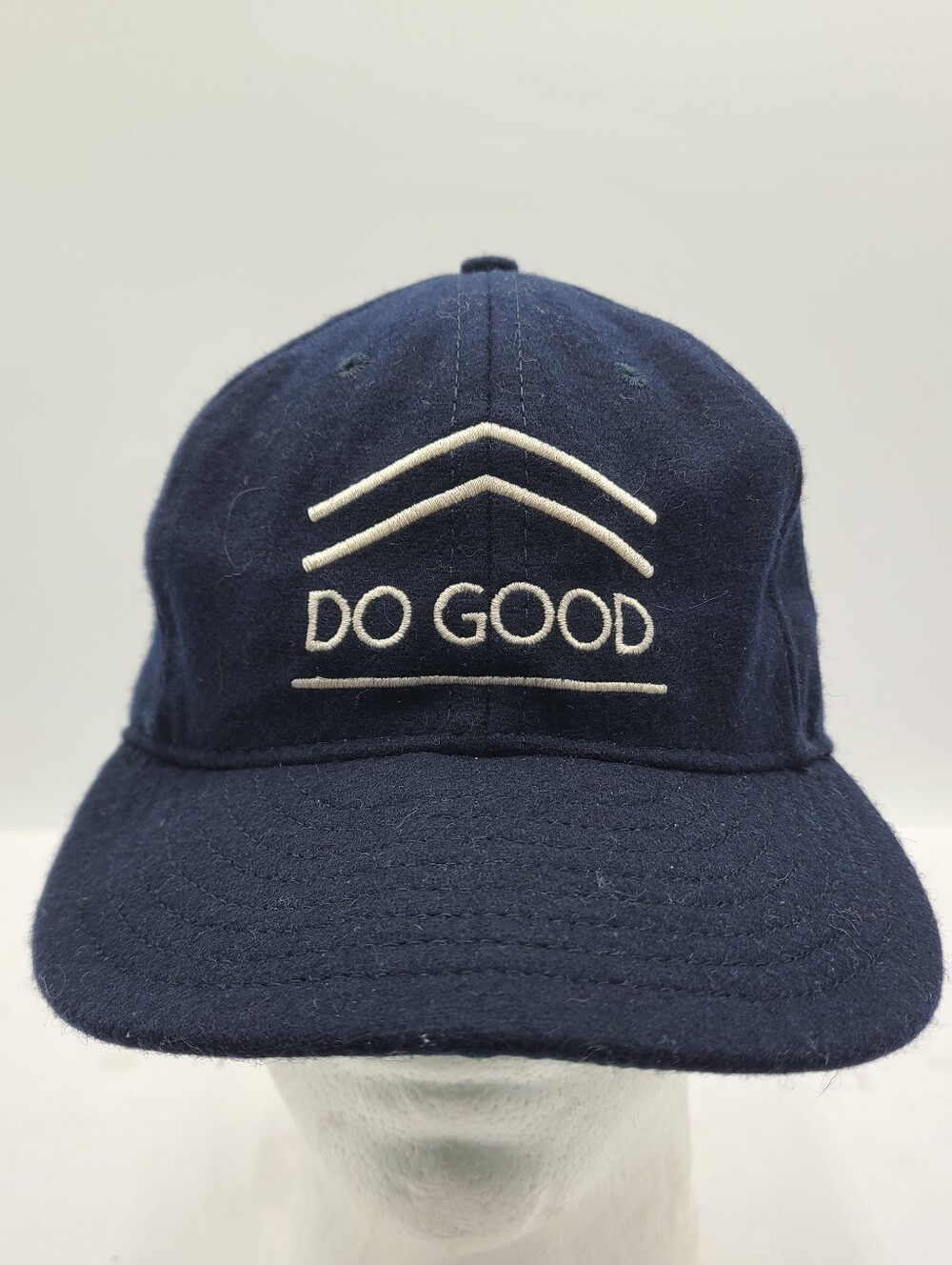 B55 Ebbets Field Flannel "Do Good" Logo Blue Hat Cap Adjustable Wool Baseball